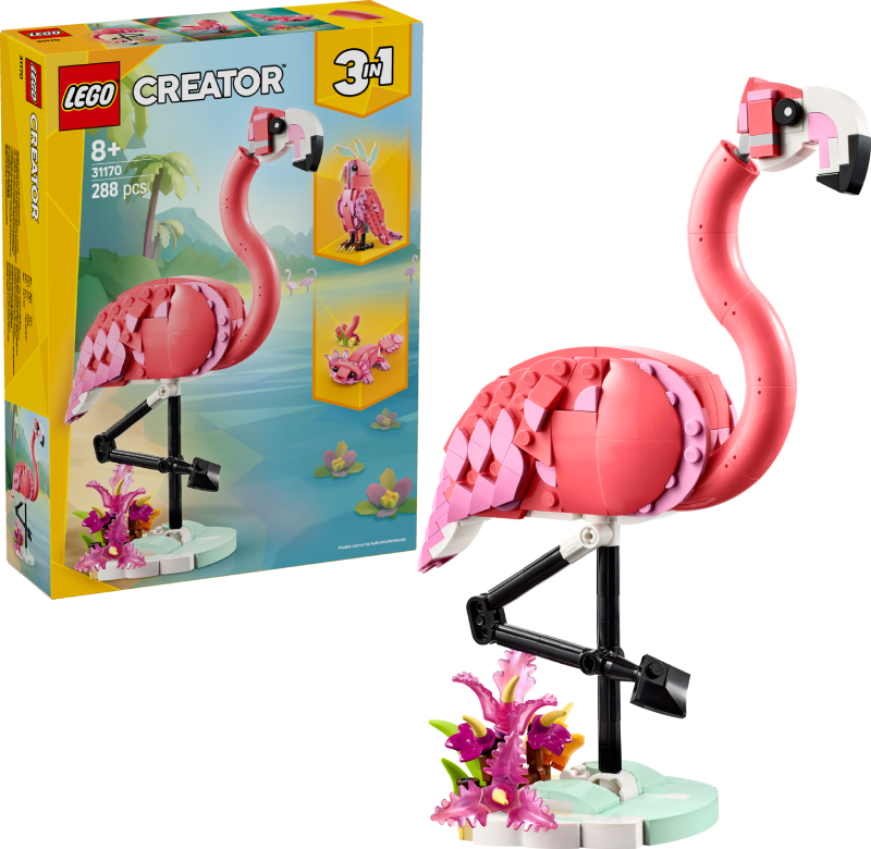 Конструктор LEGO Creator Дикі тварини: рожевий фламінго (31170) - Фото 1