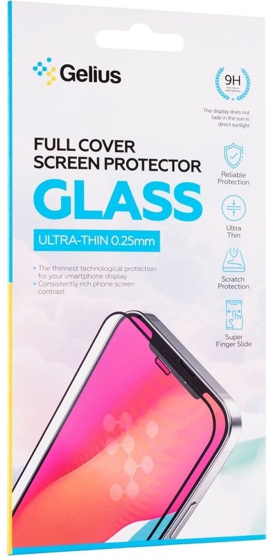 Захисне скло для смартфону Gelius Full Cover Ultra-Thin 0.25mm for Samsung S26 Plus Black (102163) - Фото 1