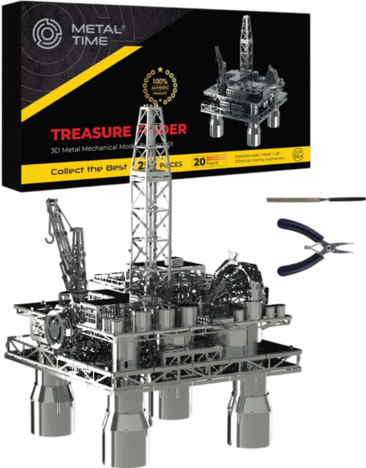 Металлический конструктор Metal Time Treasure Finder механическая нефтяная платформа (MT008) - Фото 1