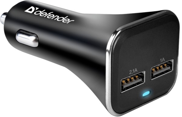 Автомобильное зарядное устройство Defender UCA-31 2xUSB 5V/3.1A (83597) - Фото 1
