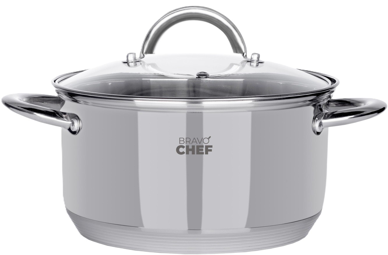 Кастрюля BRAVO CHEF 20 см 3.6 л с крышкой (BC-2001-20) - Фото 1