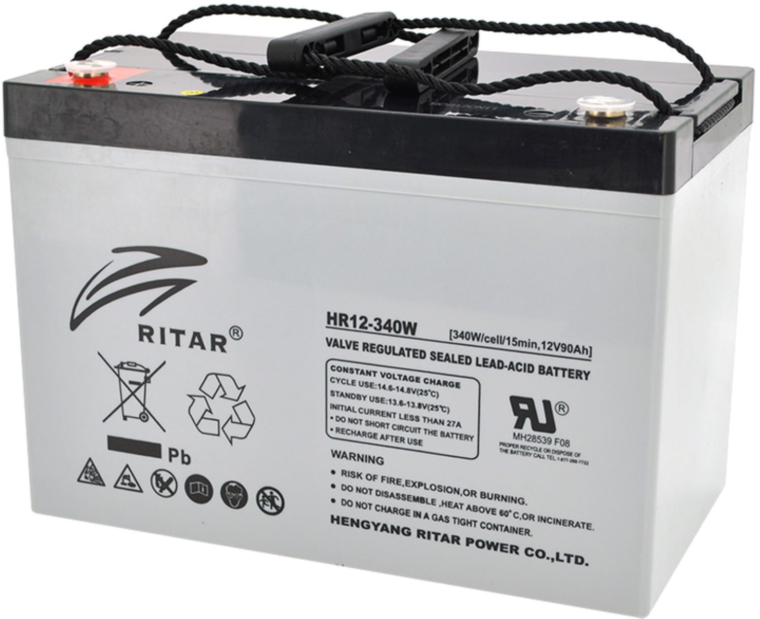 Аккумулятор для ИБП Ritar AGM HR12340W 12V Gray - Фото 1
