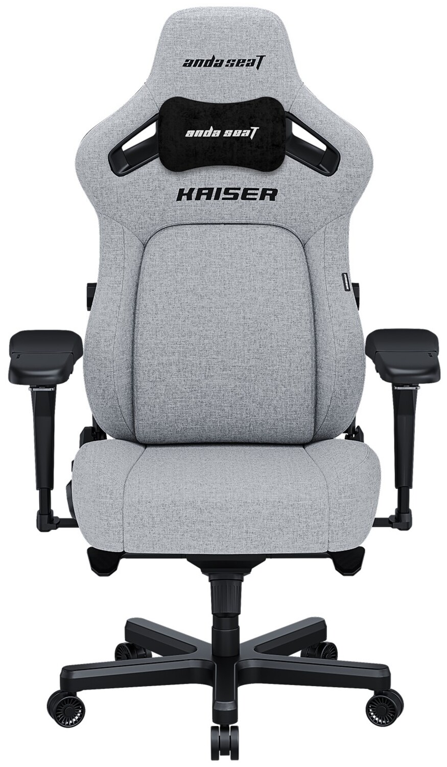 Кресло для геймеров Anda Seat Kaiser 4 Size XL Gray Linen Fabric (AD12YDDC-XLL-20-G-CF) - Фото 1