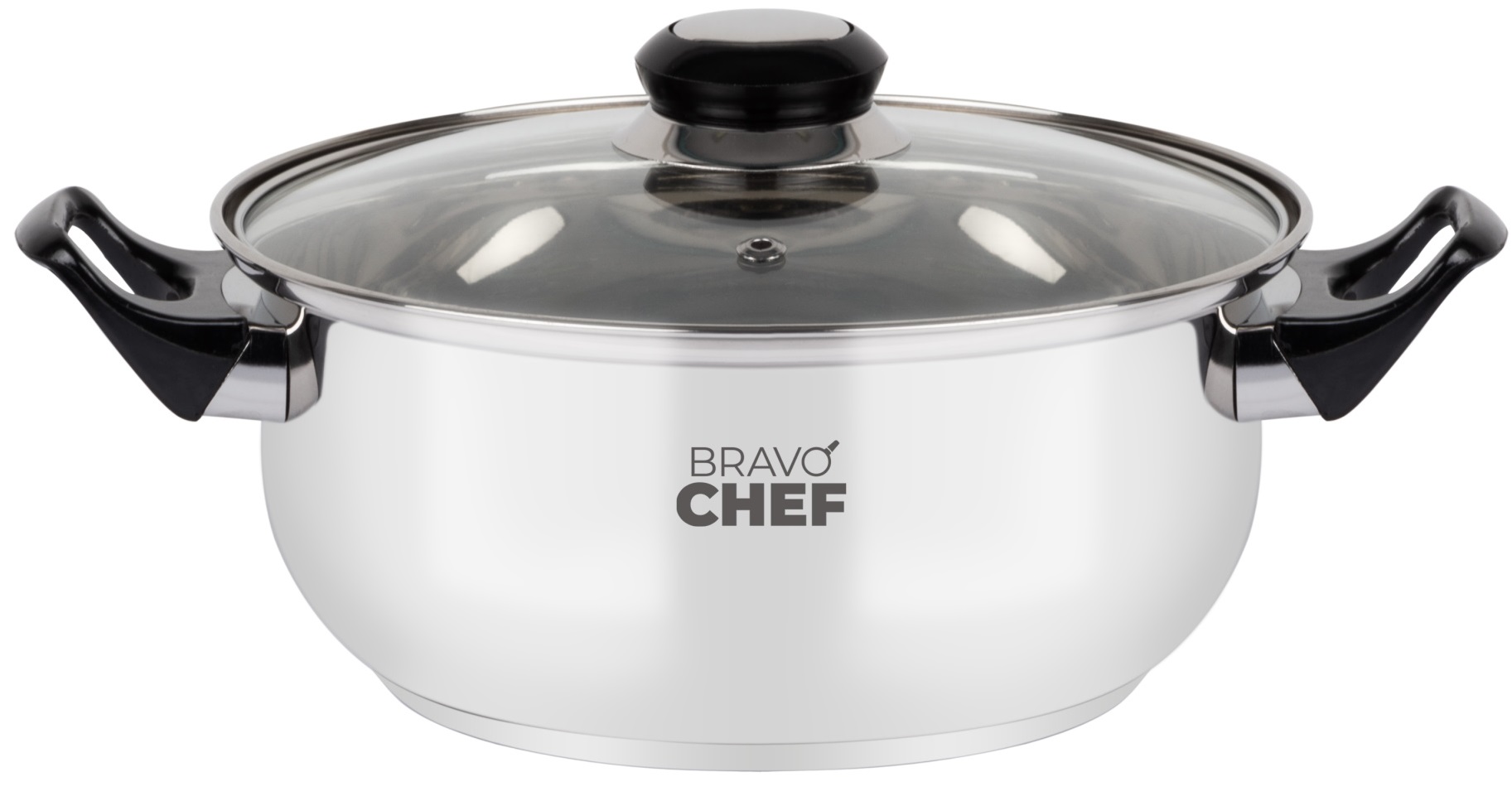 Каструля BRAVO CHEF 18 см 1.6 л з бакелітовими ручками (BC-2002-18) - Фото 1