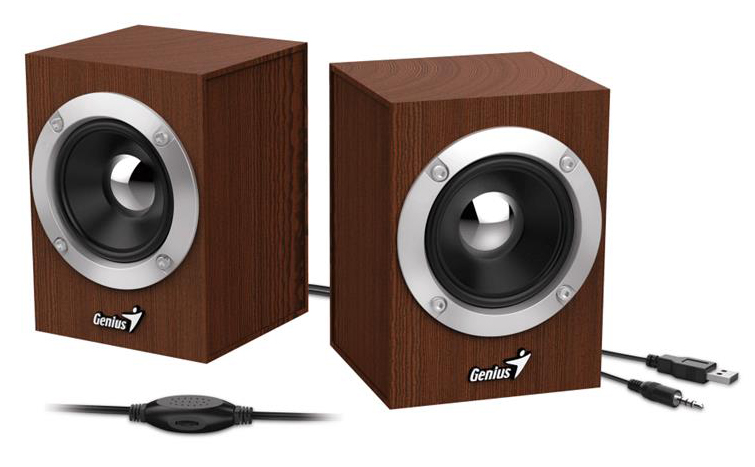 Компьютерная акустика компактная 2.0 Genius SP-HF280 USB Wood (31730028400) - Фото 1