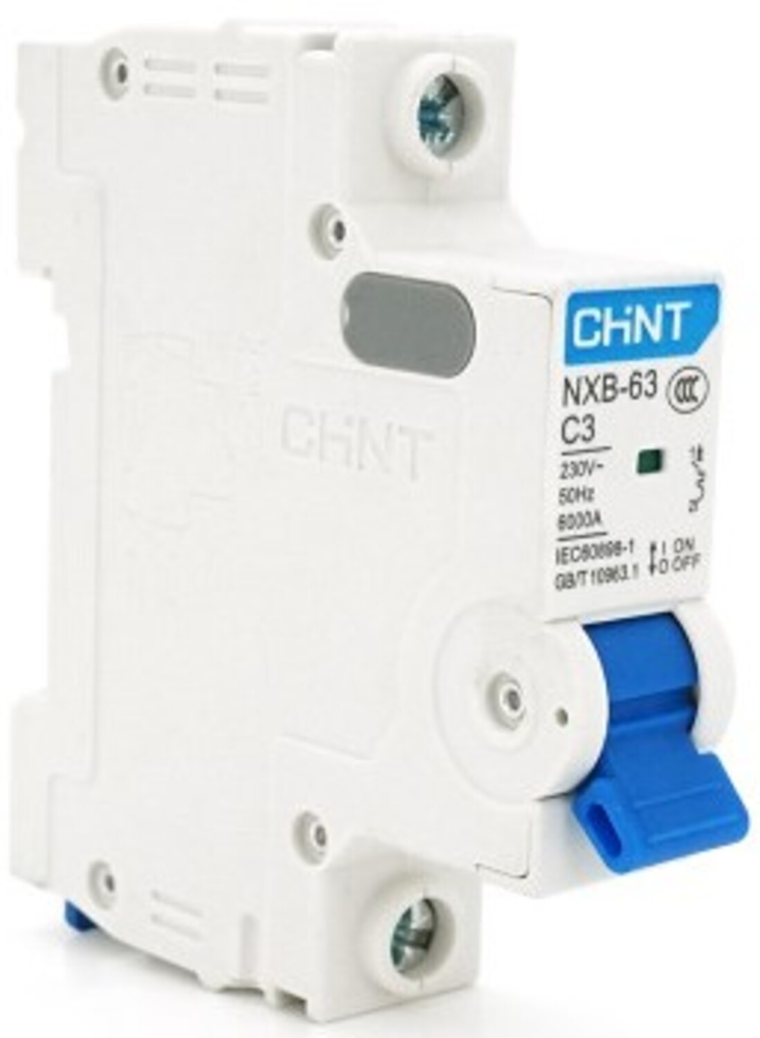 Релейный выключатель CHINT NXB-63 1P C3, 3A - Фото 1