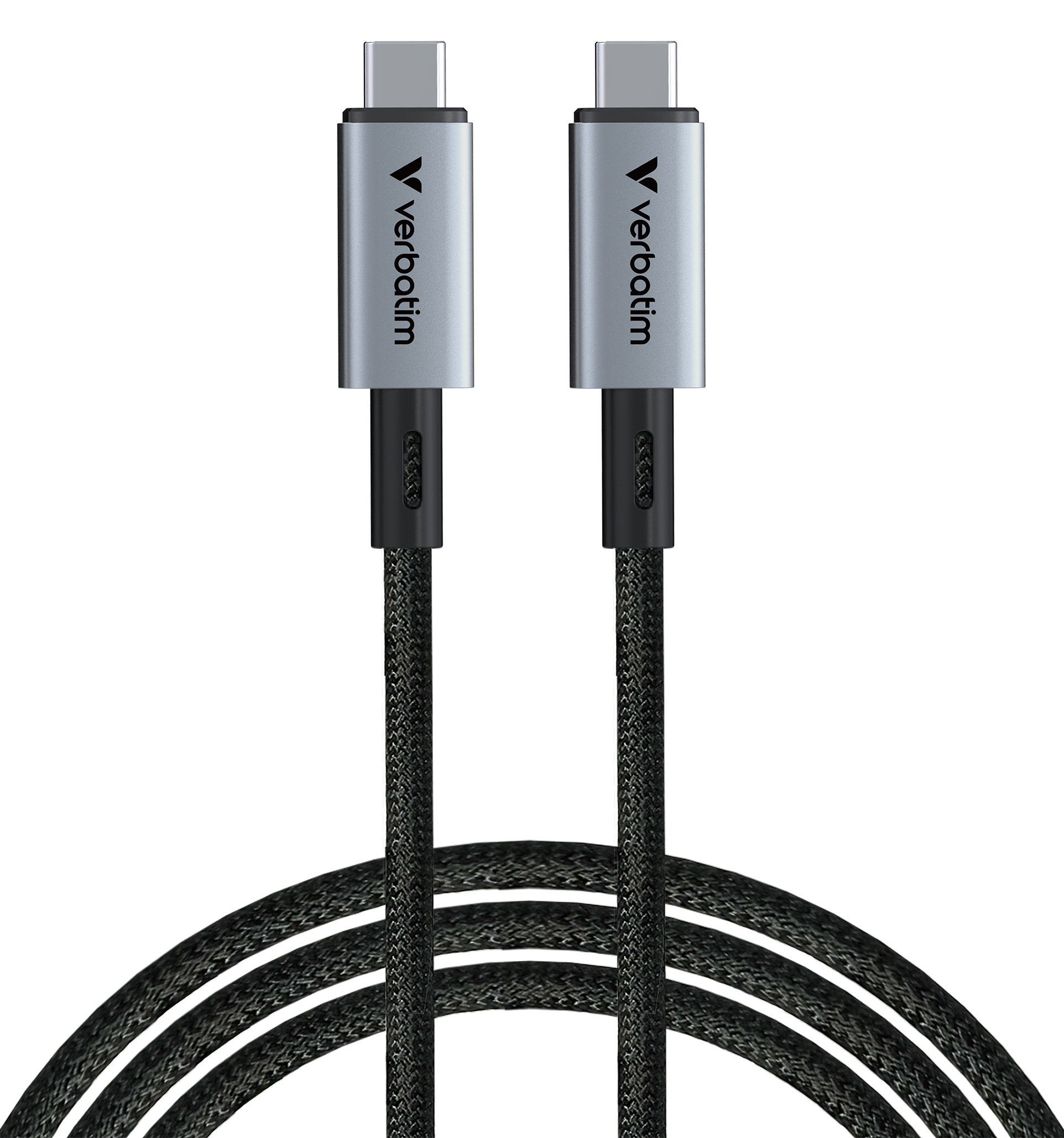 Кабель синхронизации данных Verbatim 240 Вт USB-C–USB-C 120 см Black (31847) - Фото 1