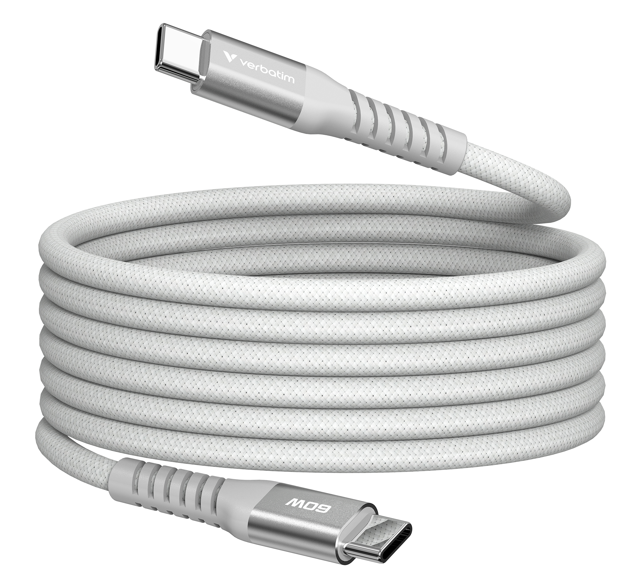 Кабель синхронизации данных Verbatim 60 Вт USB-C–USB-C 120 см Gray (31850) - Фото 1