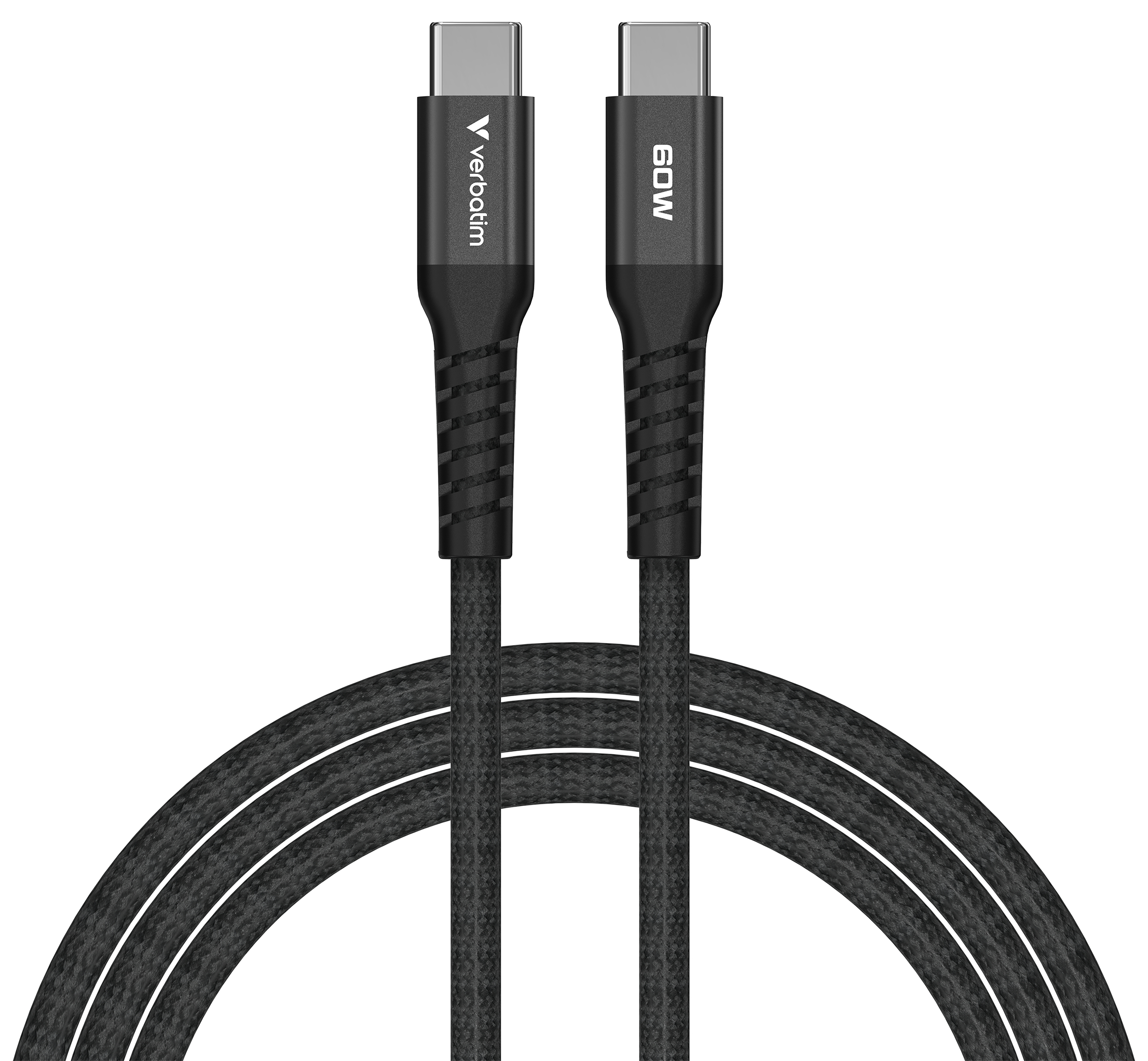 Кабель синхронизации данных Verbatim 60 Вт USB-C–USB-C 120 см Black (31859) - Фото 1