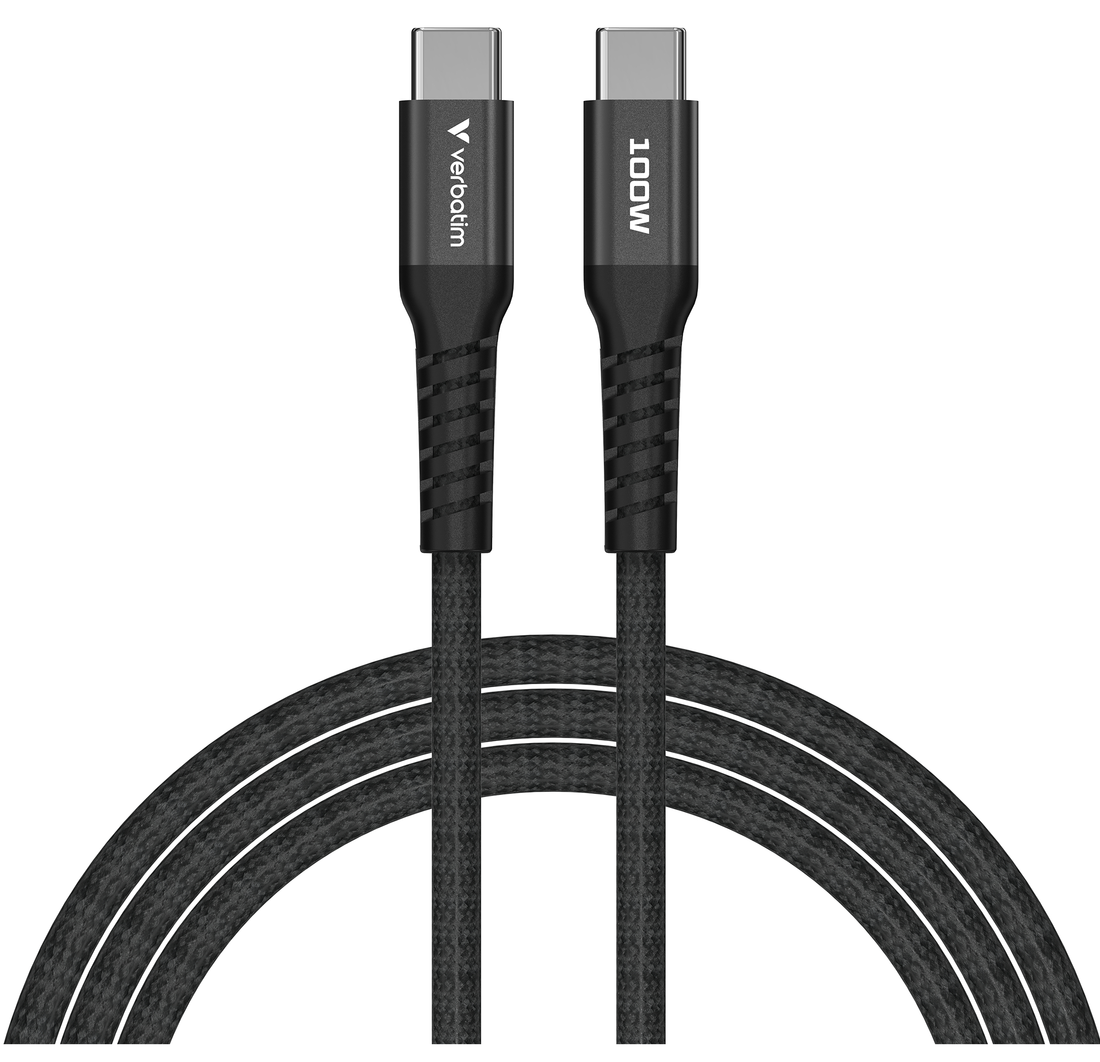 Кабель синхронизации данных Verbatim 100 Вт USB-C–USB-C 120 см Black (31863) - Фото 1