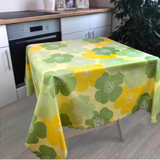 Скатертина прямокутна Прованс 180х140см Зелені квіти (012757) - Фото 1