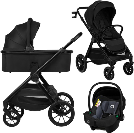 Коляска универсальная 3 в 1 Lionelo Layla Black Onyx - Фото 1