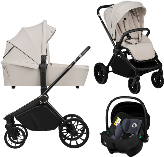 Коляска универсальная 3 в 1 Lionelo Mika Plus Beige Sand - Фото 1