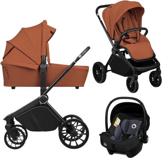 Коляска универсальная 3 в 1 Lionelo Mika Plus Brown Rust - Фото 1
