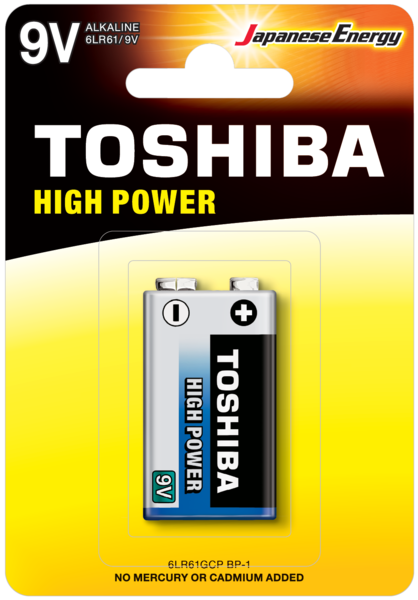 Элемент питания тип 9V/6LR61 Toshiba 6LR61GCP BP-1 (00152653) - Фото 1