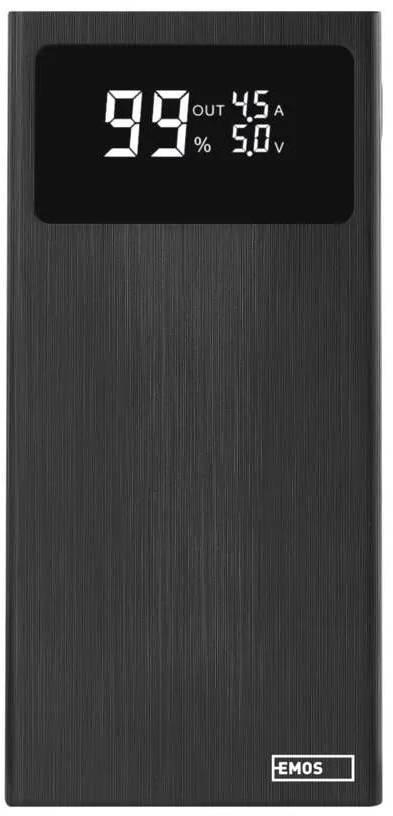 Батарея мобільна EMOS B0531B BetaQ 10 22,5W / 10000mAh, чорний, PD20W - Фото 1