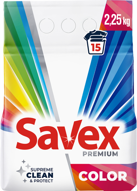 Стиральный порошок SAVEX 2in1 Color automat 2,25 кг (3800024047893) - Фото 1