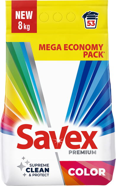Стиральный порошок SAVEX 2in1 Color automat 8 кг (3800024047961) - Фото 1