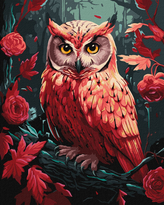 Картина по номерам Ideyka Красочная совушка с красками металлик extra ©art_selena_ua 40х50 см (KHO6579) - Фото 1