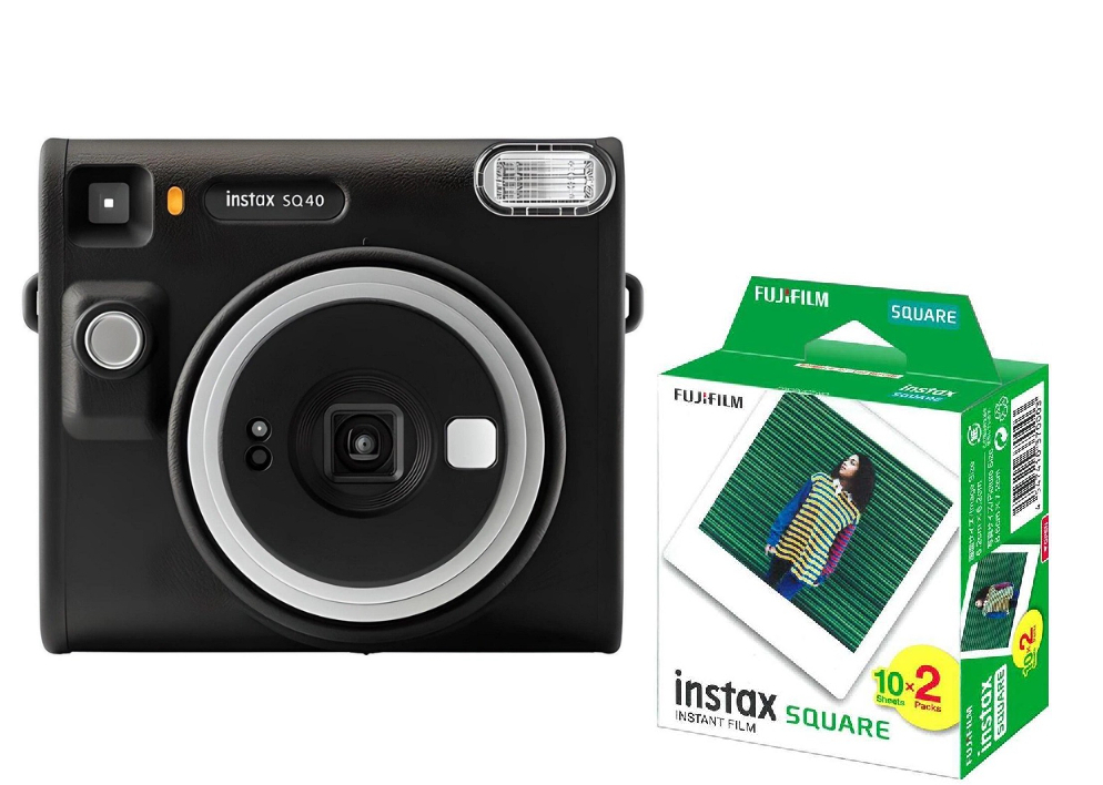Купить Комплект техники Fujifilm Фотокамера + Фотобумага Fujifilm INSTAX SQUARE SQ40 Black (16802802) + INSTAX SQUARE FILM EU 10X2/PK (16921634) - Фото 1 Комплект техники Fujifilm Фотокамера + Фотобумага Fujifilm INSTAX SQUARE SQ40 Black (16802802) + INSTAX SQUARE FILM EU 10X2/PK (16921634) - Фото 1