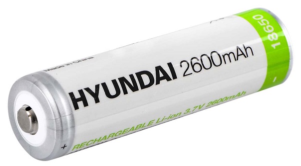 Аккумулятор тип 18650 Hyundai 18650 Li-ion 2600mAh (Sharp Top) - Фото 1