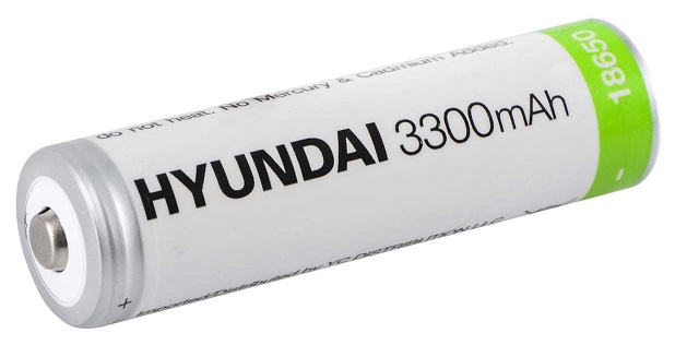 Аккумулятор тип 18650 Hyundai 18650 Li-ion 3300mAh (Sharp Top) - Фото 1