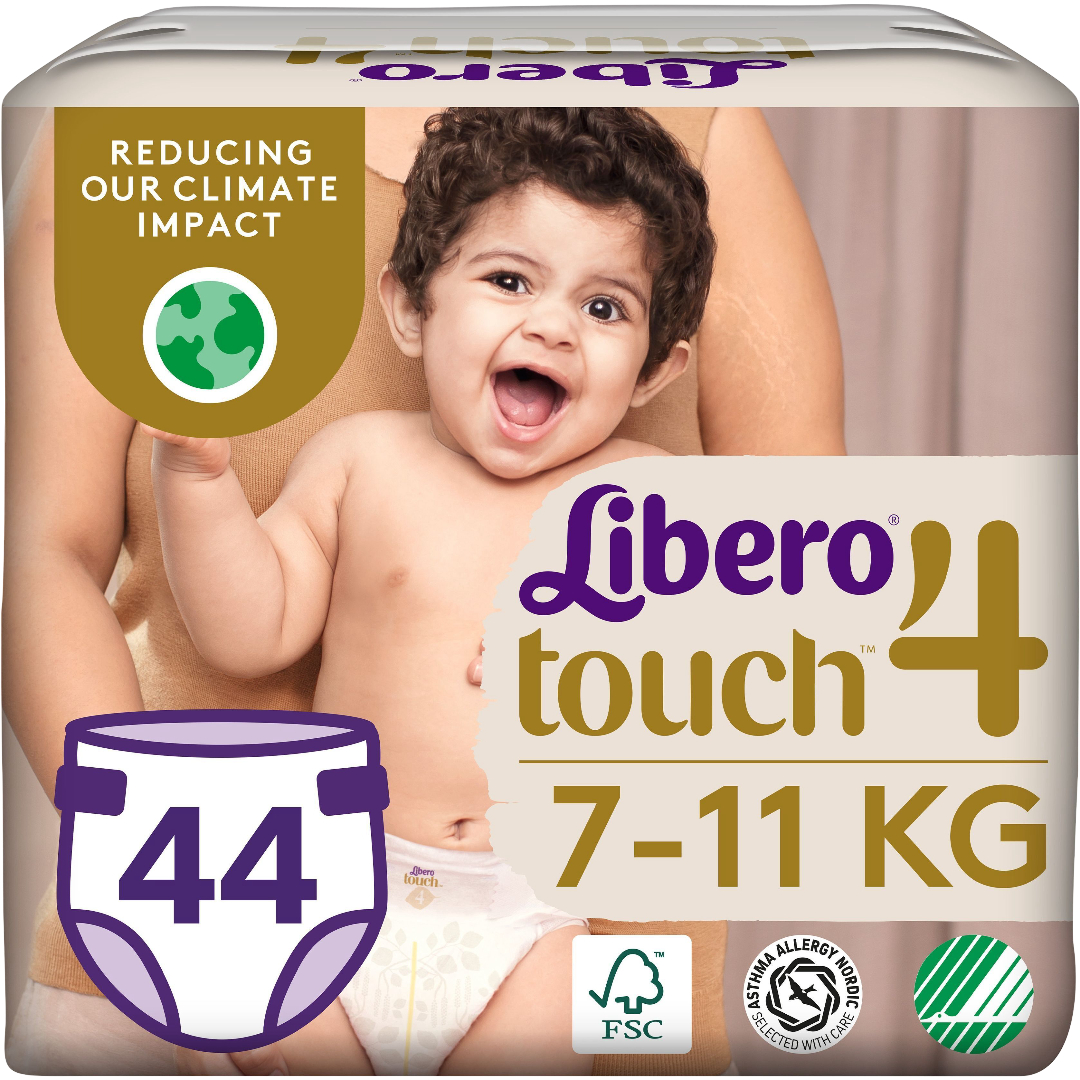 Одноразовые подгузники Libero Touch 4 7-11 кг 44 шт. (7322541750217) - Фото 1