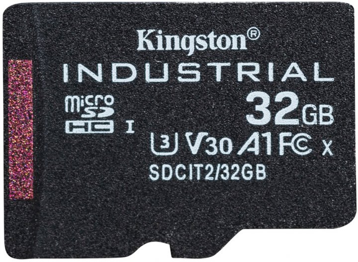 Карта памяти Kingston 32GB microSDHC Industrial C10 A1 pSL C Card Single Pack w/o Adapter (SDCIT2/32GBSP) - Фото 1