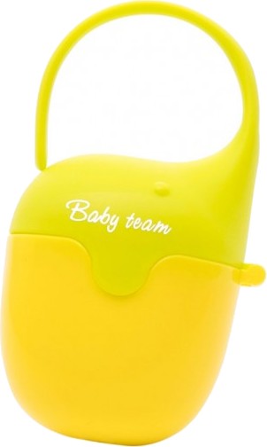 Контейнер для хранения пустышек Baby Team 3301 желто-салатовый - Фото 1