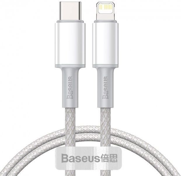 Кабель синхронизации данных Baseus Type-C to Lightning PD 20W 1m White (CATLGD-02) - Фото 1