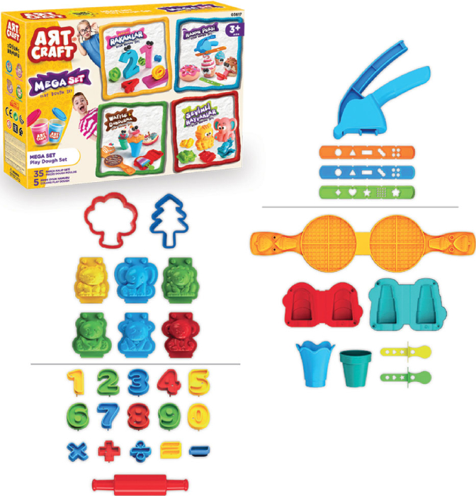 Лепка из теста dede мега Art Craft 200 г (03617) - Фото 1