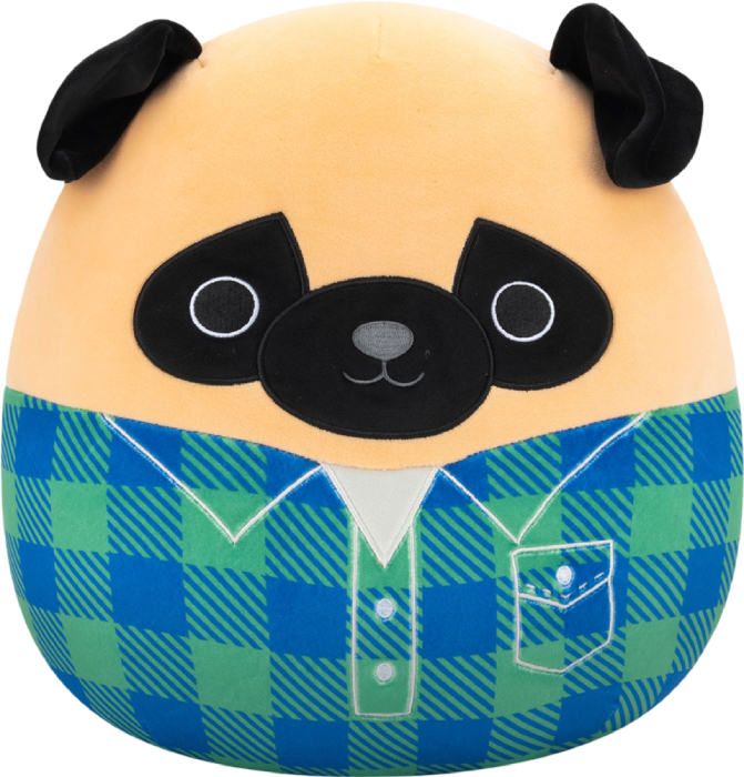 Мягкая игрушка глазастик SQUISHMALLOWS МОПС ПРИНЦ 30 см (SQCR06622) - Фото 1