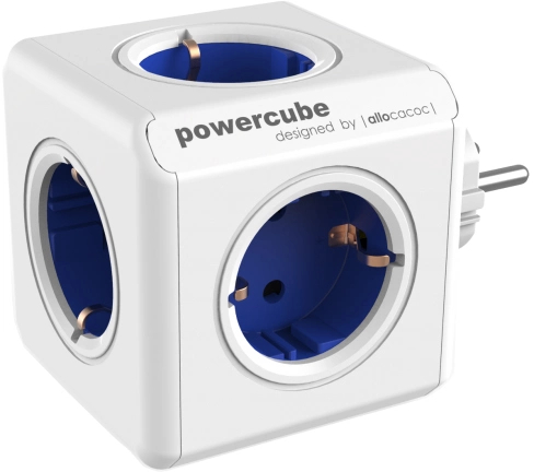Разветвитель 220В Allocacoc Powercube Original 5р Blue (1100BL/DEORPC) - Фото 1