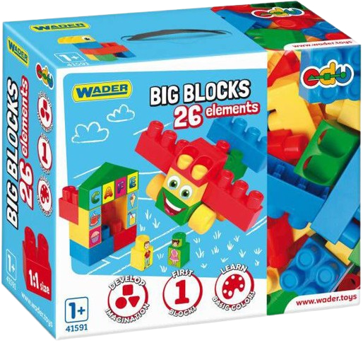 Пластиковый конструктор Wader Big Blocks 26 эл. (41591) - Фото 1