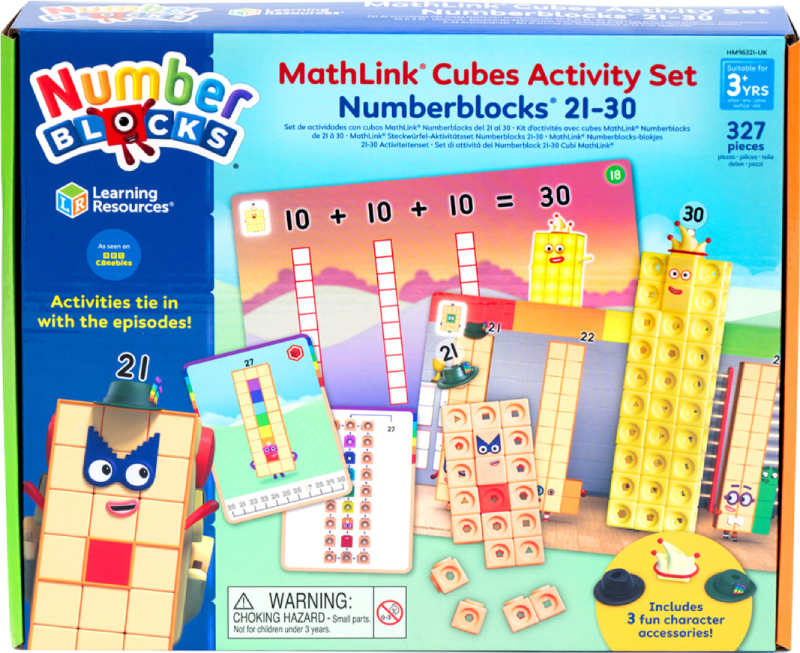 Настольная игра развивающая (3-4 года) Learning Resources серии Numberblocks - УЧИМСЯ СЧИТАТЬ 21-30 MathLink (HM96321-UK) - Фото 1