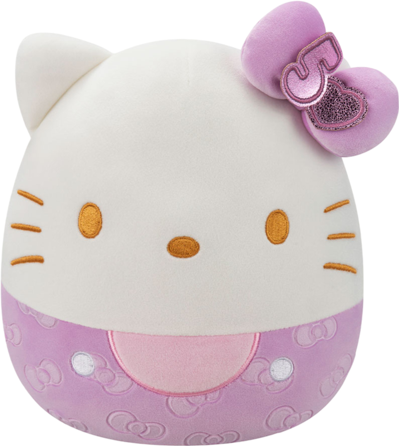 Мягкая игрушка животное SQUISHMALLOWS ХЕЛЛОУ КИТТИ В ФИОЛЕТОВОМ 20 см (SQSN00499) - Фото 1