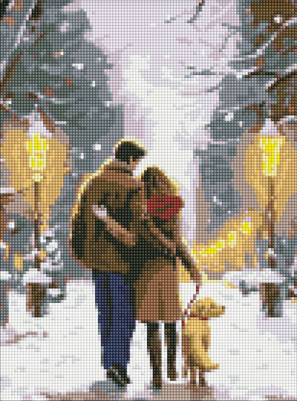 Алмазная живопись Ideyka Семейная прогулка 30х40 см (AMC7821) - Фото 1