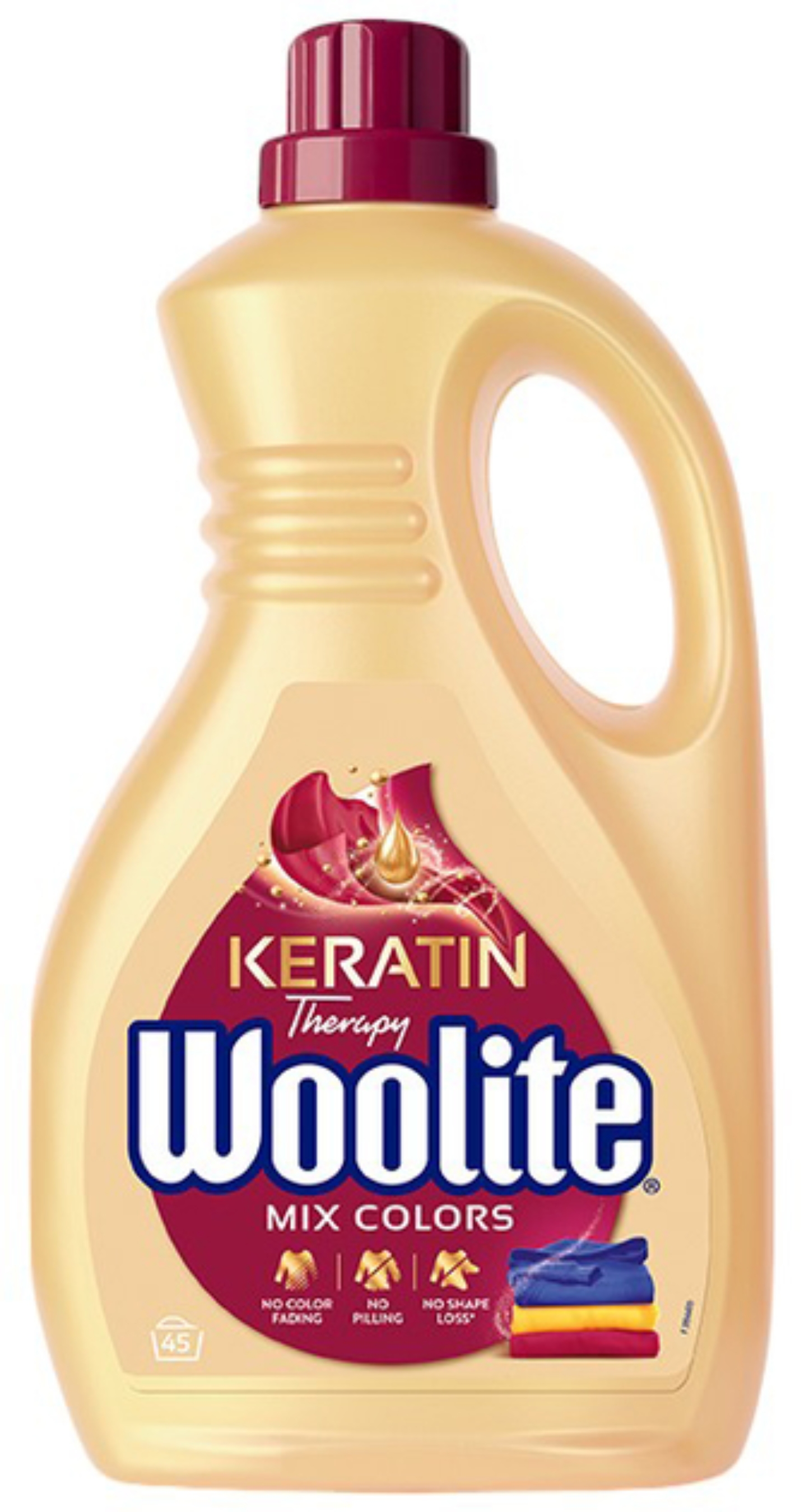 Средство для деликатной стирки Woolite д/цвет.тканей с кератином 2,7 л - Фото 1