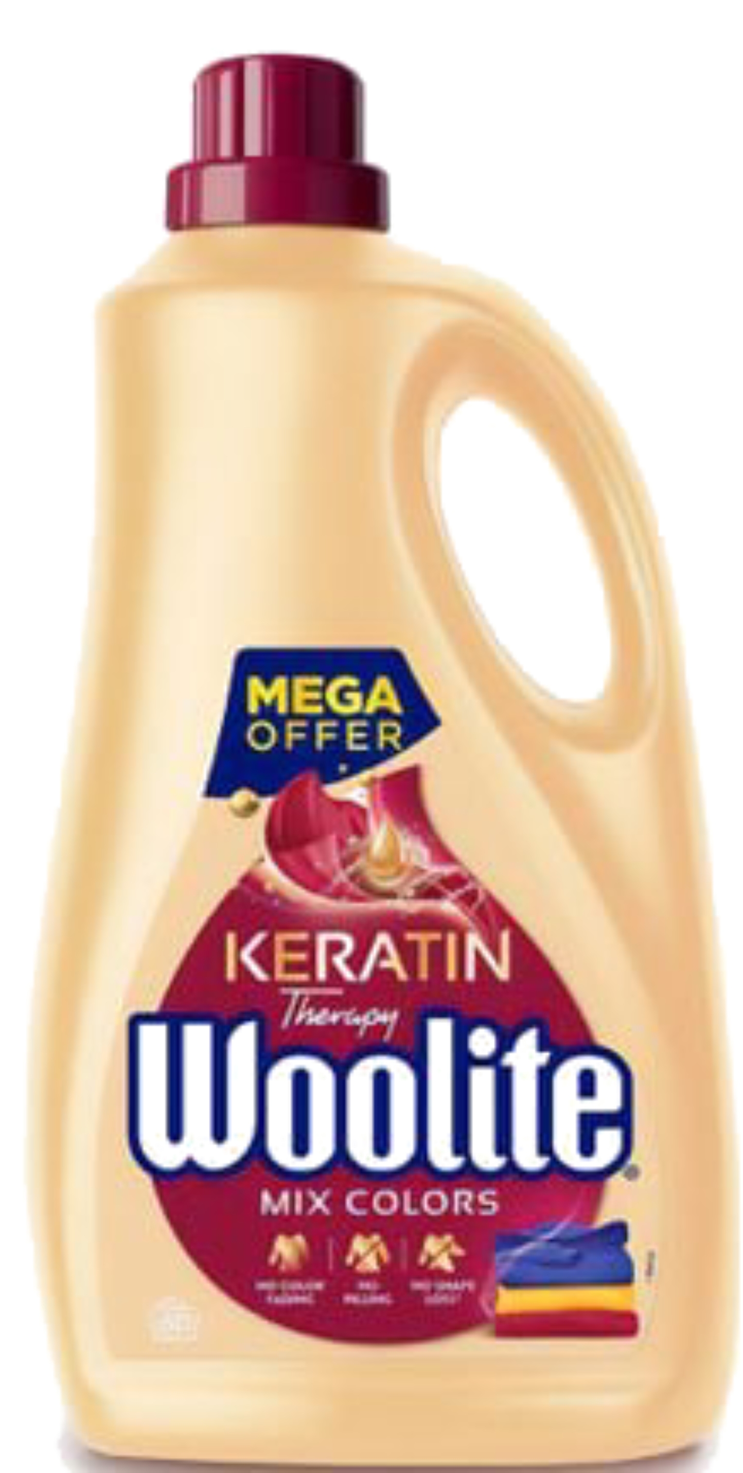 Средство для деликатной стирки Woolite д/цвет.тканей с кератином 3,6 л - Фото 1