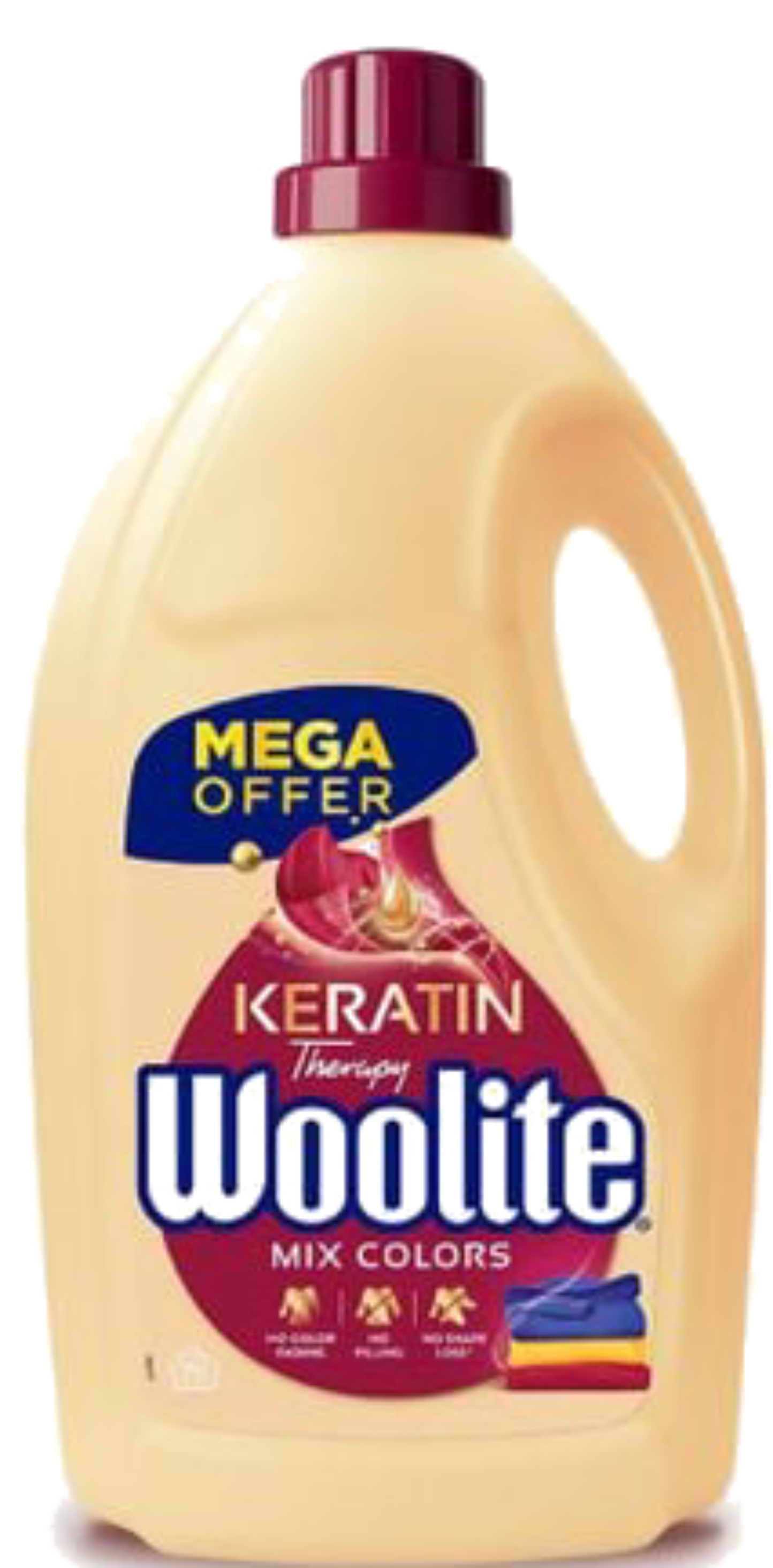 Средство для деликатной стирки Woolite д/цвет.тканей с кератином 4,5 л - Фото 1