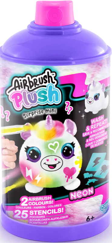 Набор для декупажа и росписи сюрприз Canal Toys DIY AIRBRUSH PLUSH - Неон мини (AIR020) - Фото 1