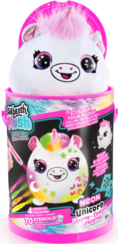 Набор для декупажа и росписи сюрприз Canal Toys DIY AIRBRUSH PLUSH - Сквиш Неон (AIR022) - Фото 1