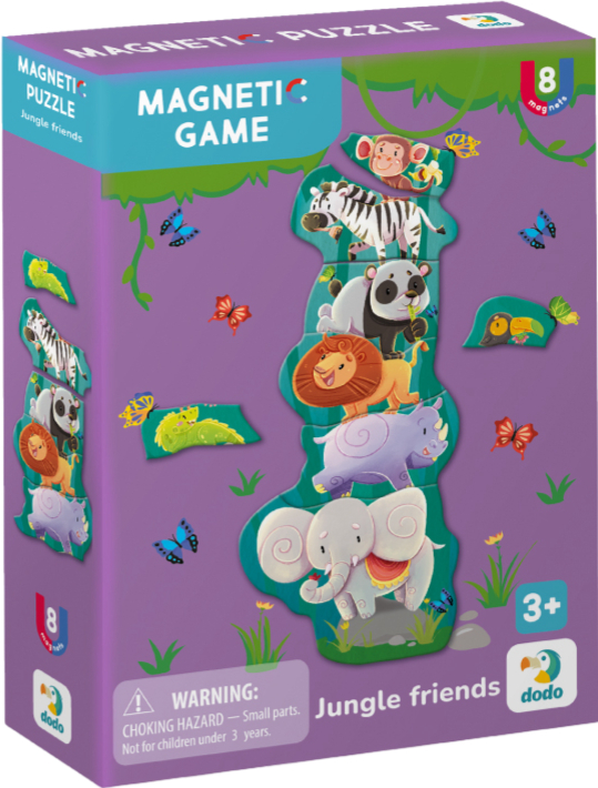 Настольная игра магнитная (3-4 года) Dodo Друзья из джунглей (200256) - Фото 1
