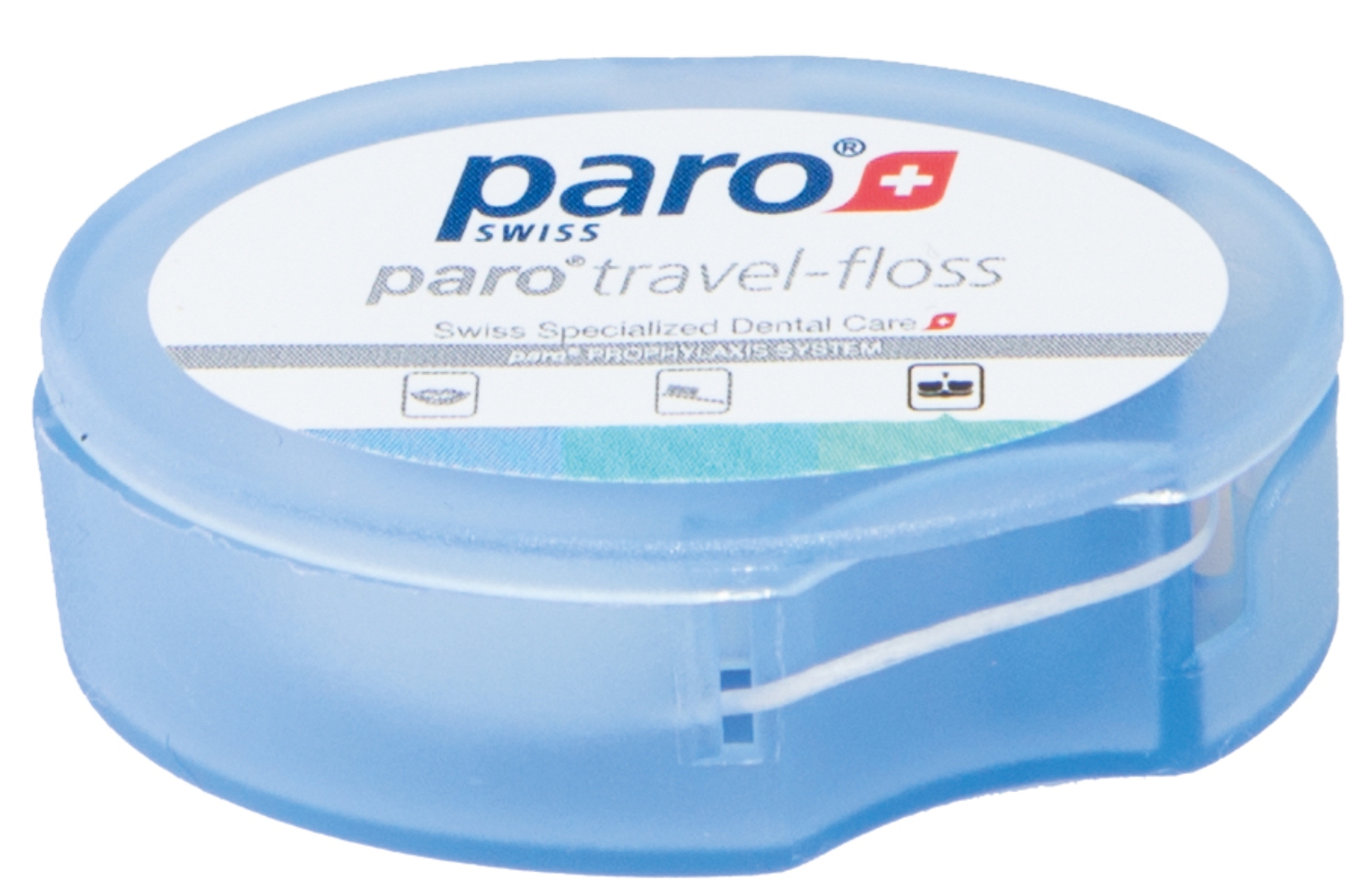 Зубная нить Paro Swiss paro travel floss, вощенный, с мятой, 5 м синий (7.1763/2) - Фото 1