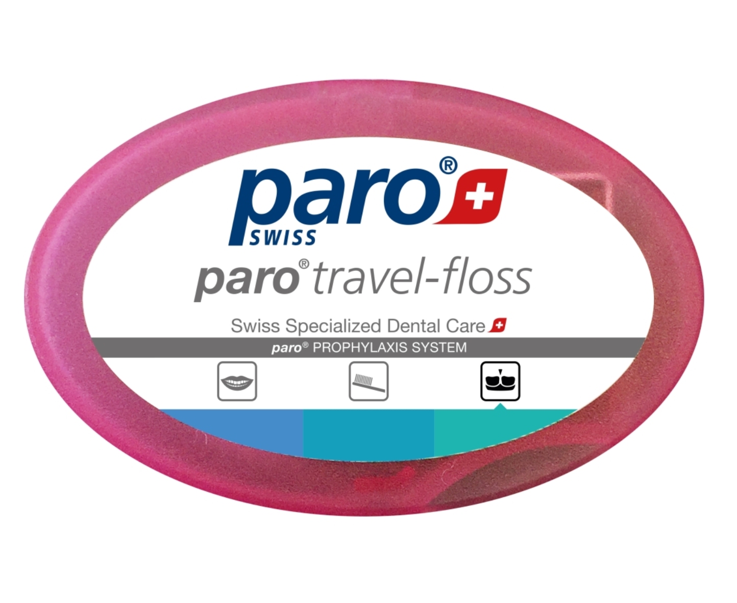 Зубная нить Paro Swiss paro travel floss, вощенный, с мятой, 5 м розовый (7.1763/1) - Фото 1
