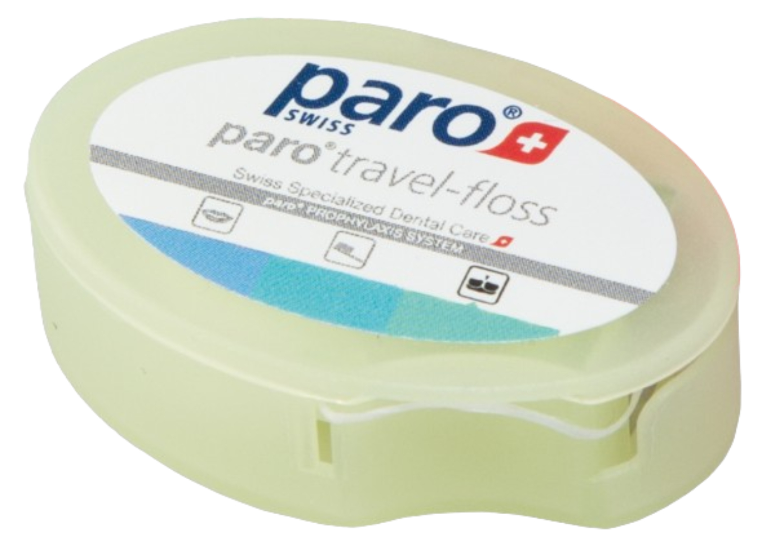 Зубная нить Paro Swiss paro travel floss, вощеный, с мятой, 5 м салатовый (7.1763/3) - Фото 1