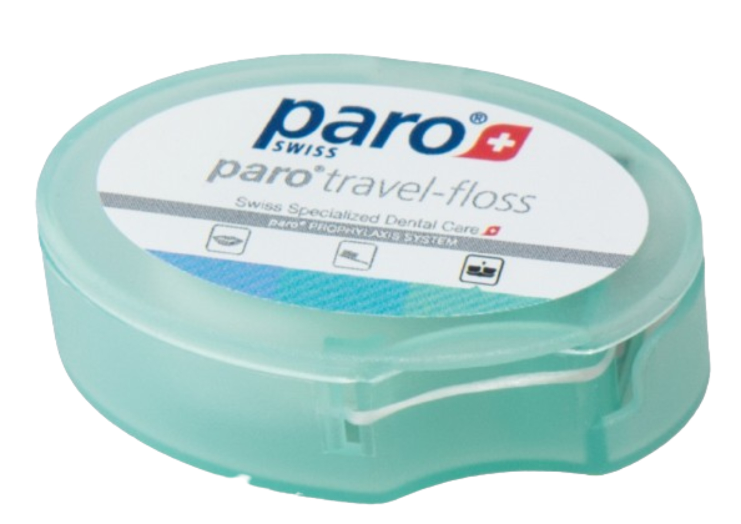 Зубная нить Paro Swiss paro travel floss, вощенный, с мятой, 5 м зеленый (7.1763/4) - Фото 1