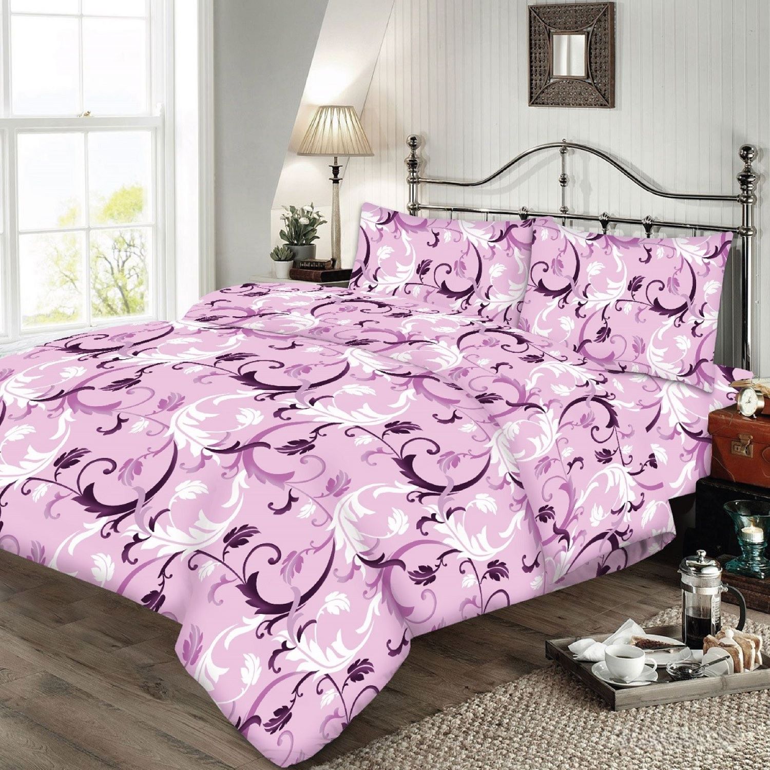 Комплект постельного белья Zastelli Violet Gold 200х220 см лиловый (40-0576) - Фото 1