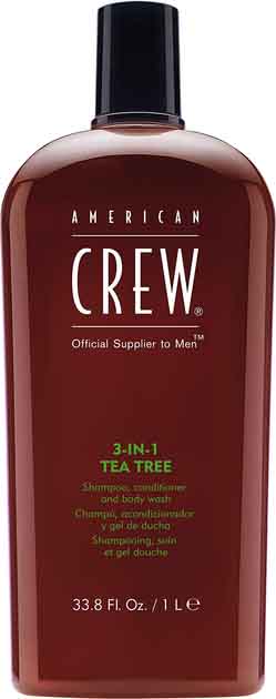 Шампунь мужской American Crew 3 в 1 Tea Tree Shampoo 1 л (669316223062) - Фото 1