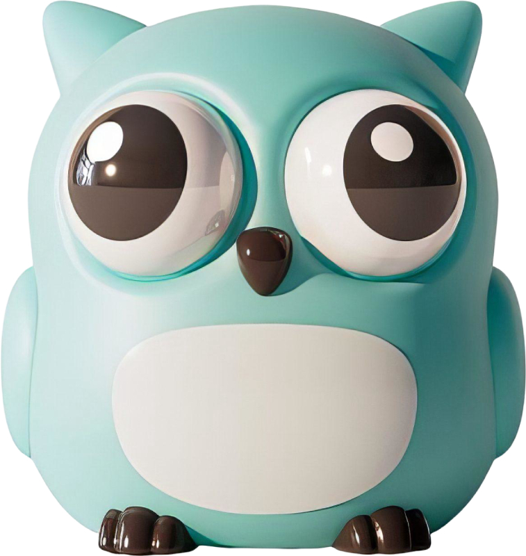 Антистресс игрушка Sibelly Pop Up Eyes Squeeze Сова (PUP-SB-OW) - Фото 1